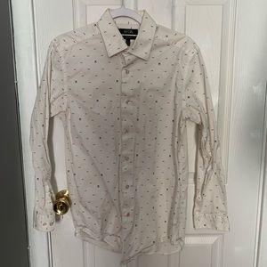 Apt. 9 Slim fit dress shirt Hat & Mustache Pattern